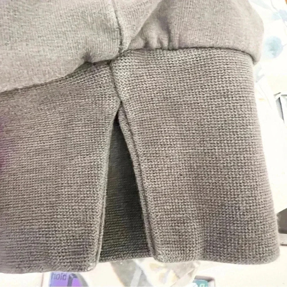 Amuse Society Charcoal Gray Keller Fringe Sweater, Size Medium - Picture 9 of 11